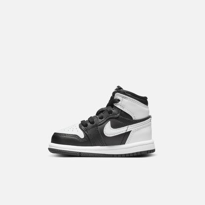 Air Jordan Kids' 1 Retro High OG Black White (TD)