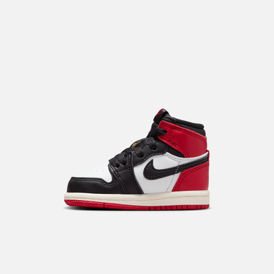 Air Jordan Kids' 1 Retro High OG Black Toe Reimagined (TD)