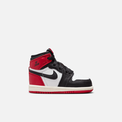 Air Jordan Kids' 1 Retro High OG Black Toe Reimagined (TD)