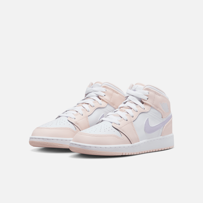 Air Jordan Big Kids' 1 Mid Pink Wash (GS)