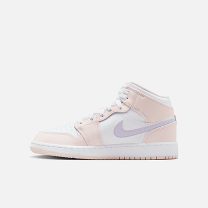 Air Jordan Big Kids' 1 Mid Pink Wash (GS)