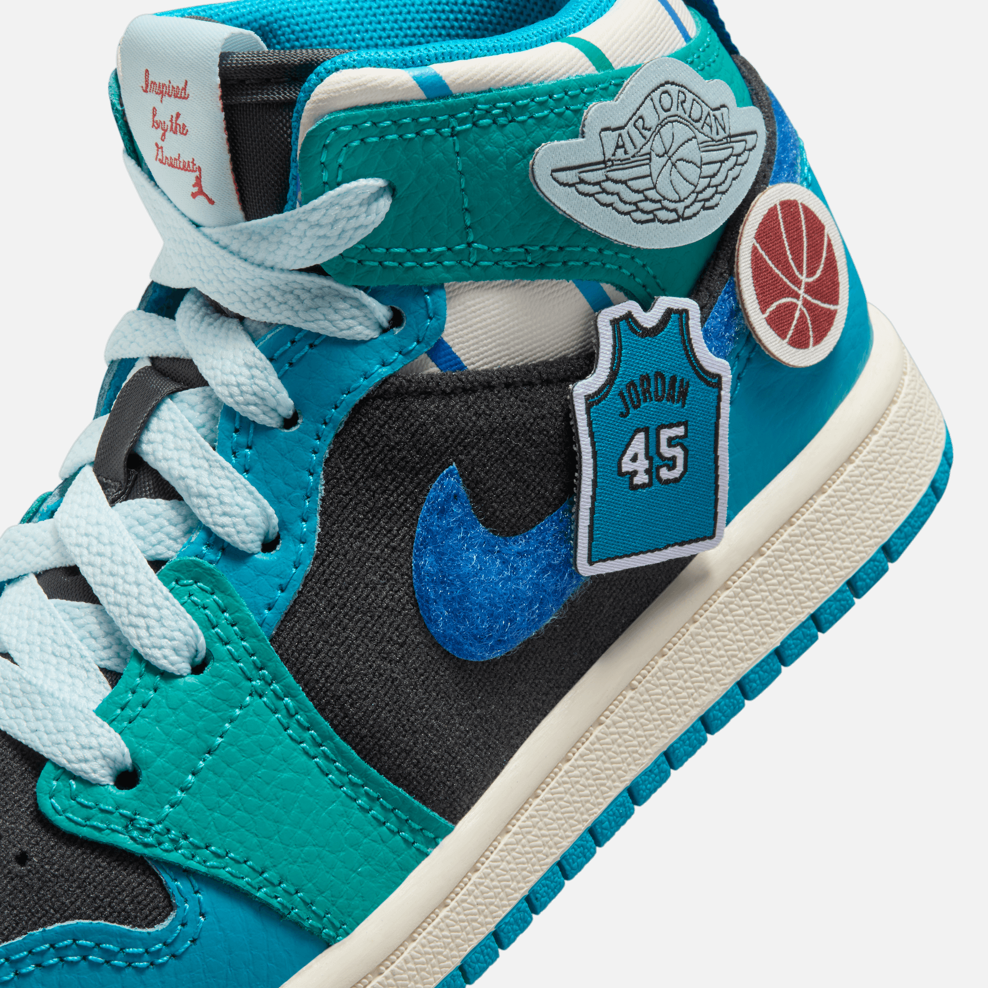 Air Jordan Kids' 1 Mid SS 'Inspired By The Greatest' (PS)