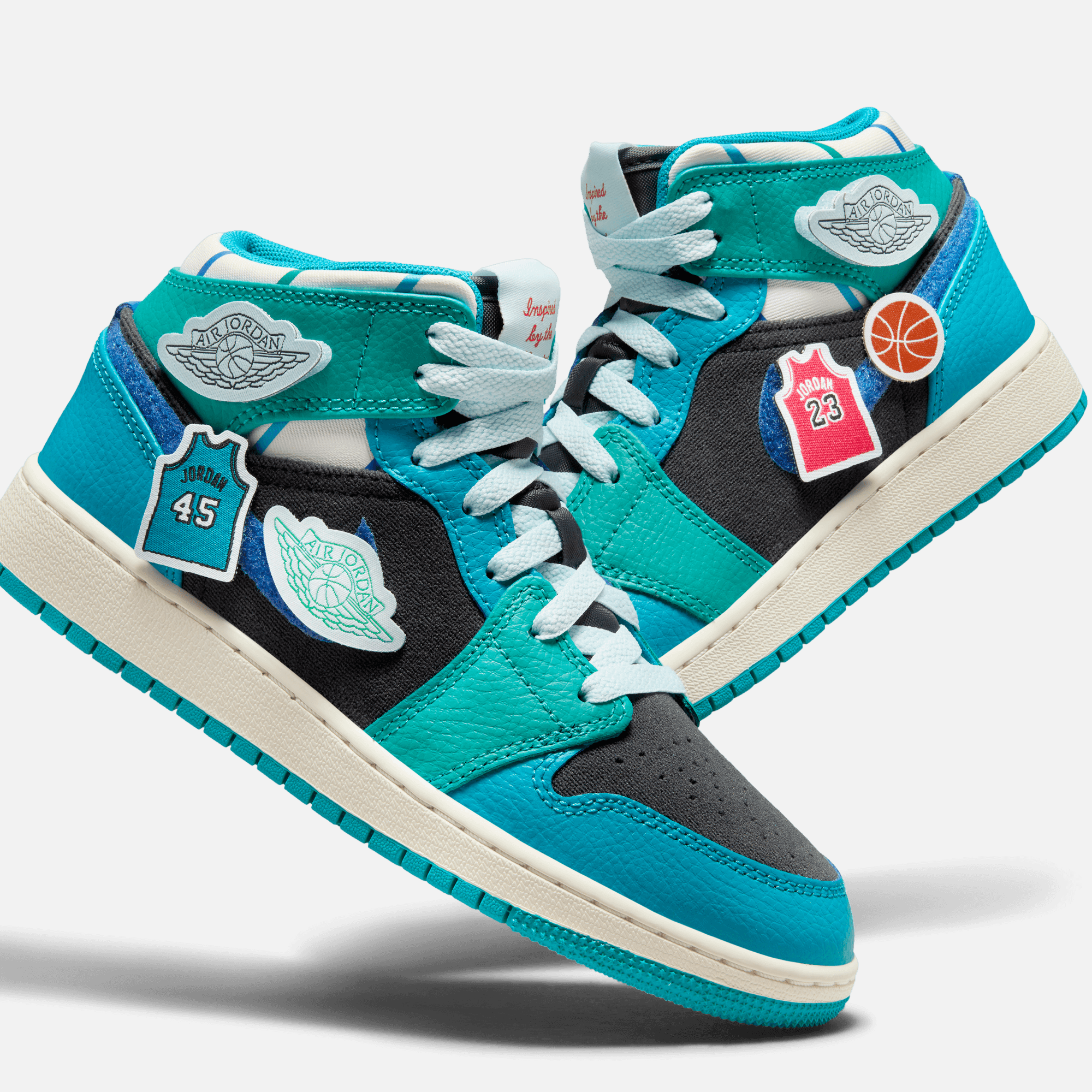 Air Jordan Big Kids' 1 Mid SS 'Inspired By The Greatest' (GS)