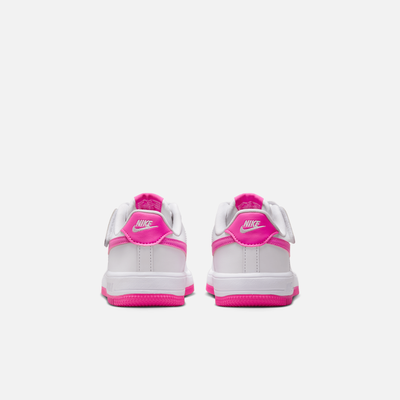 Nike Kids' Air Force 1 Low Easyon White Laser Fuchsia (PS)