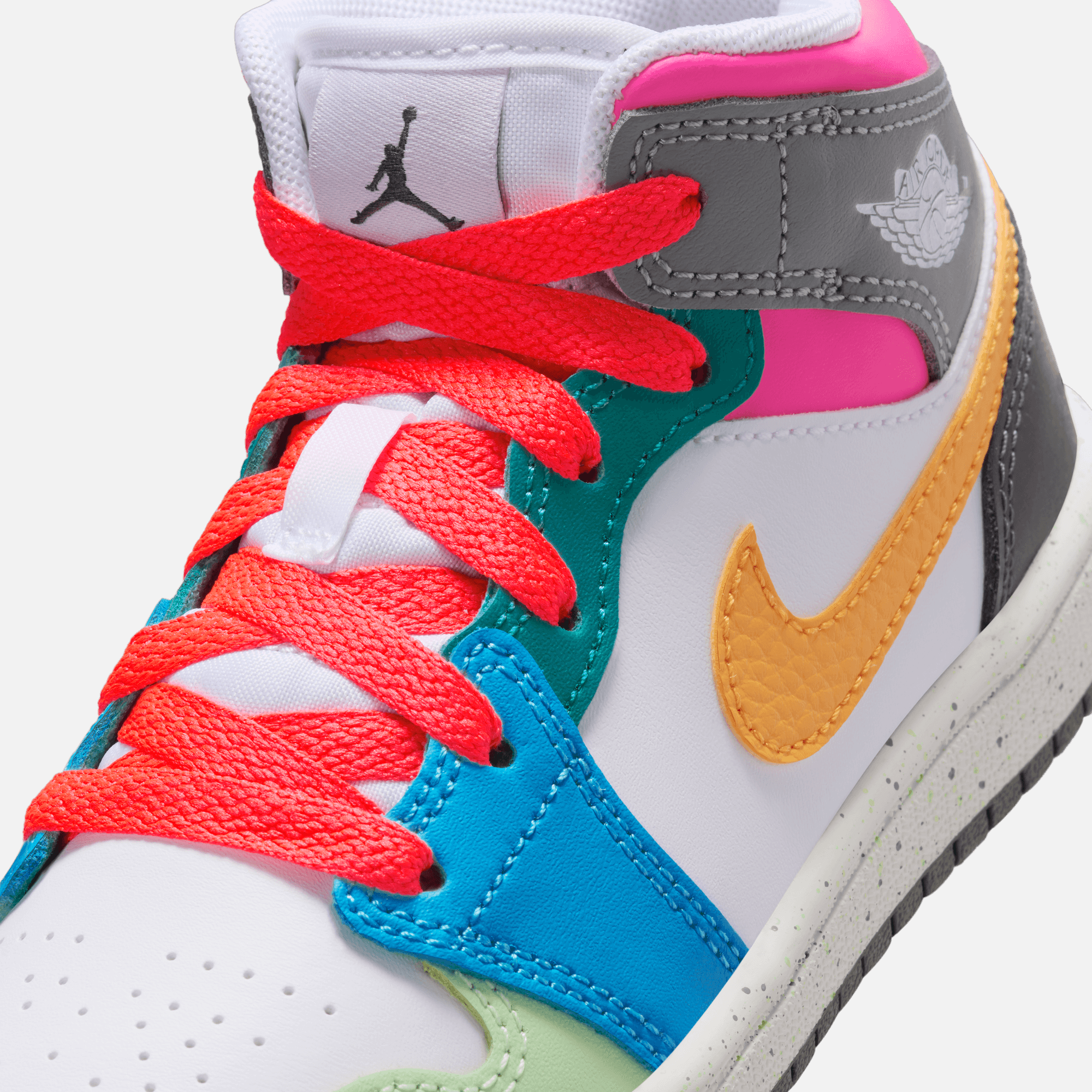 Air Jordan Kids' 1 Mid SE Multi Color (PS)