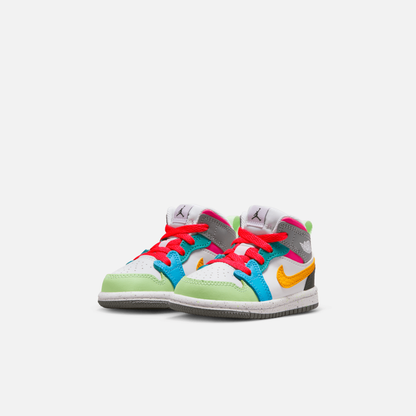 Air Jordan Kids' 1 Mid SE Multi Color (TD)