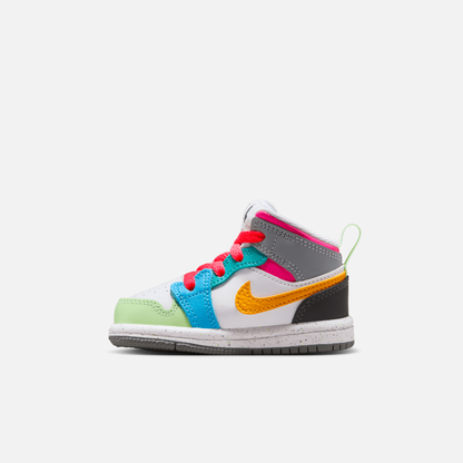 Air Jordan Kids' 1 Mid SE Multi Color (TD)