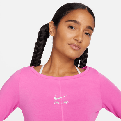 Nike Air Women's Playful Pink Long-Sleeve Top – Puffer Reds Nike Air Women's Playful Pink Long-Sleeve Top – Puffer Reds