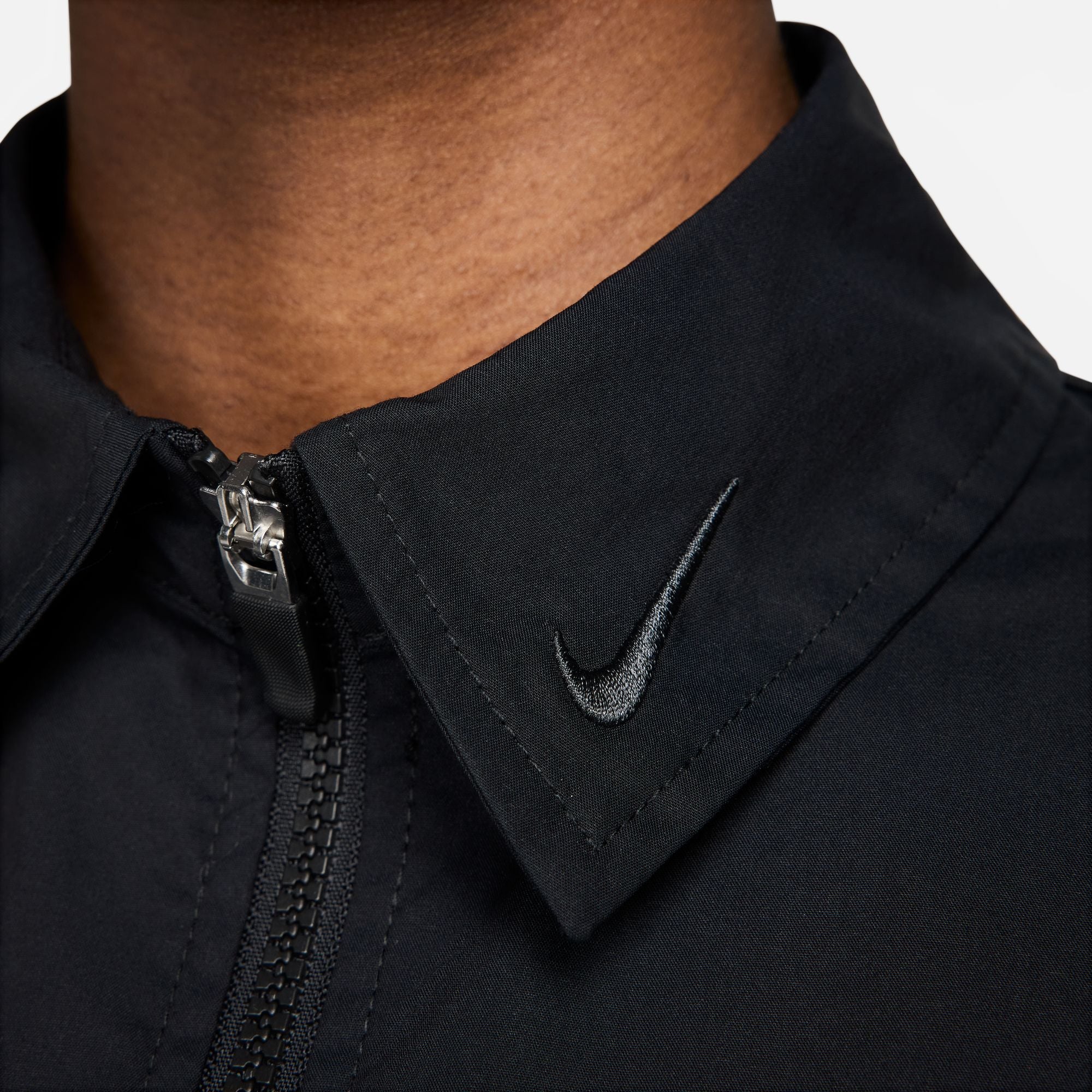 Nike Sportswear Women's Black Short-Sleeve Cropped Collared Top