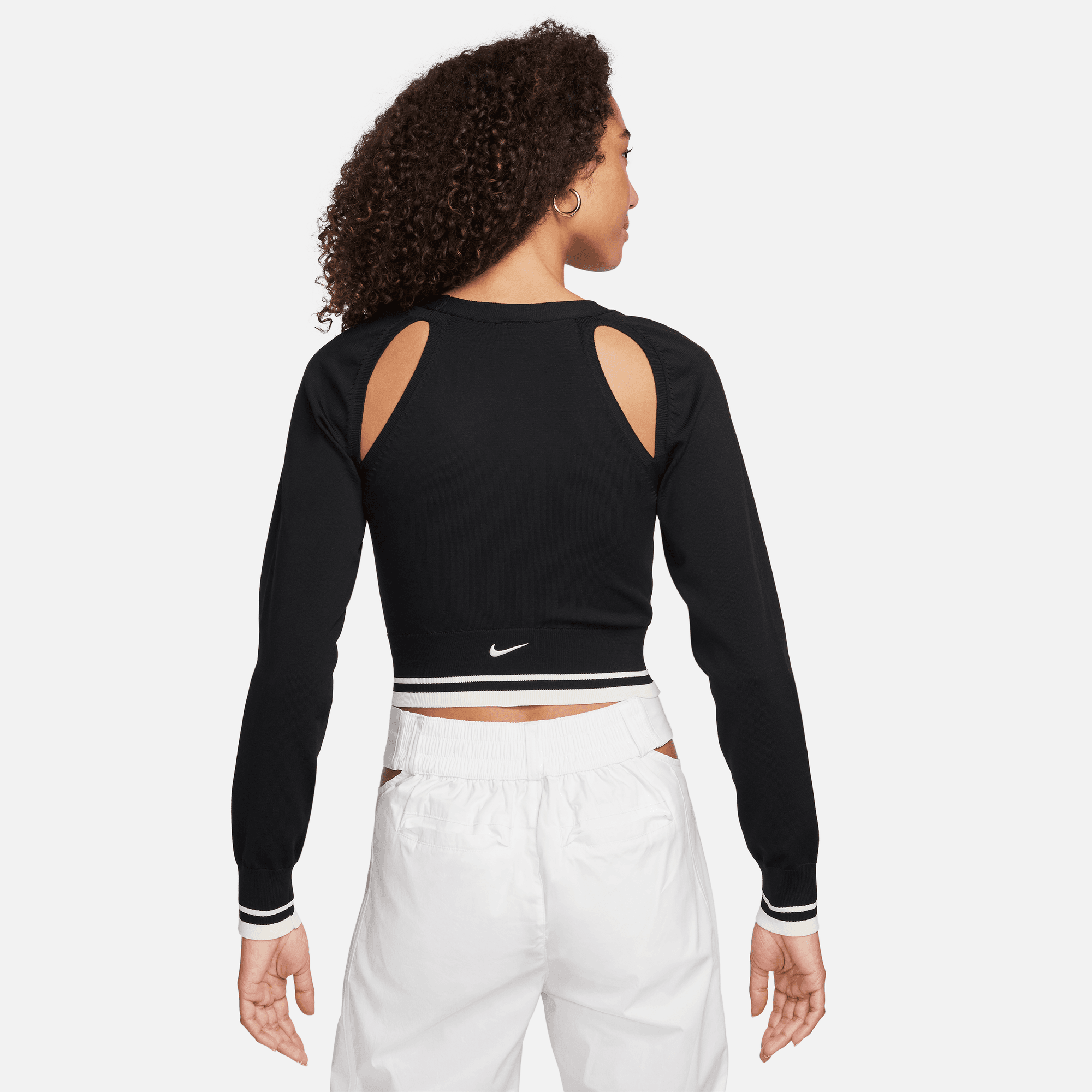 Nike Sportswear Women's Black Long-Sleeve Knit Cardigan