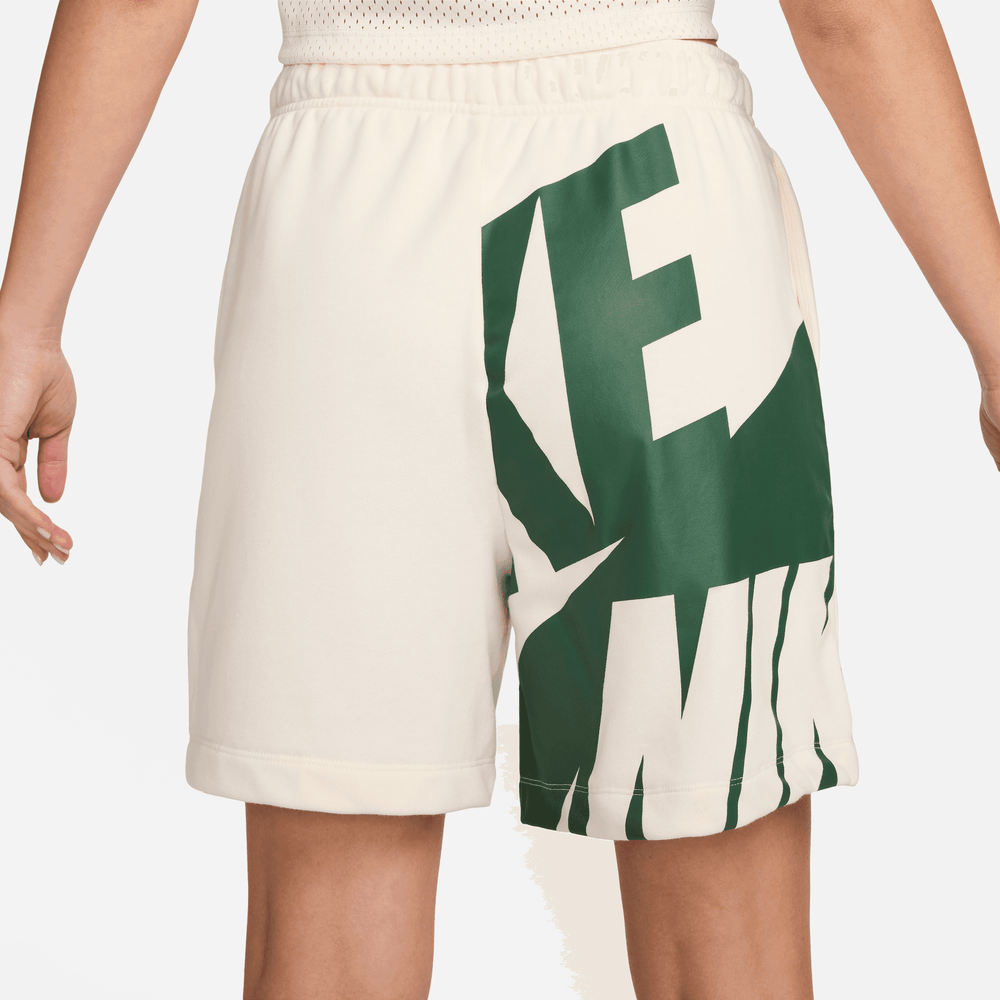 Nike Air Women's Mid-Rise 6-inch Pale Ivory French Terry Shorts