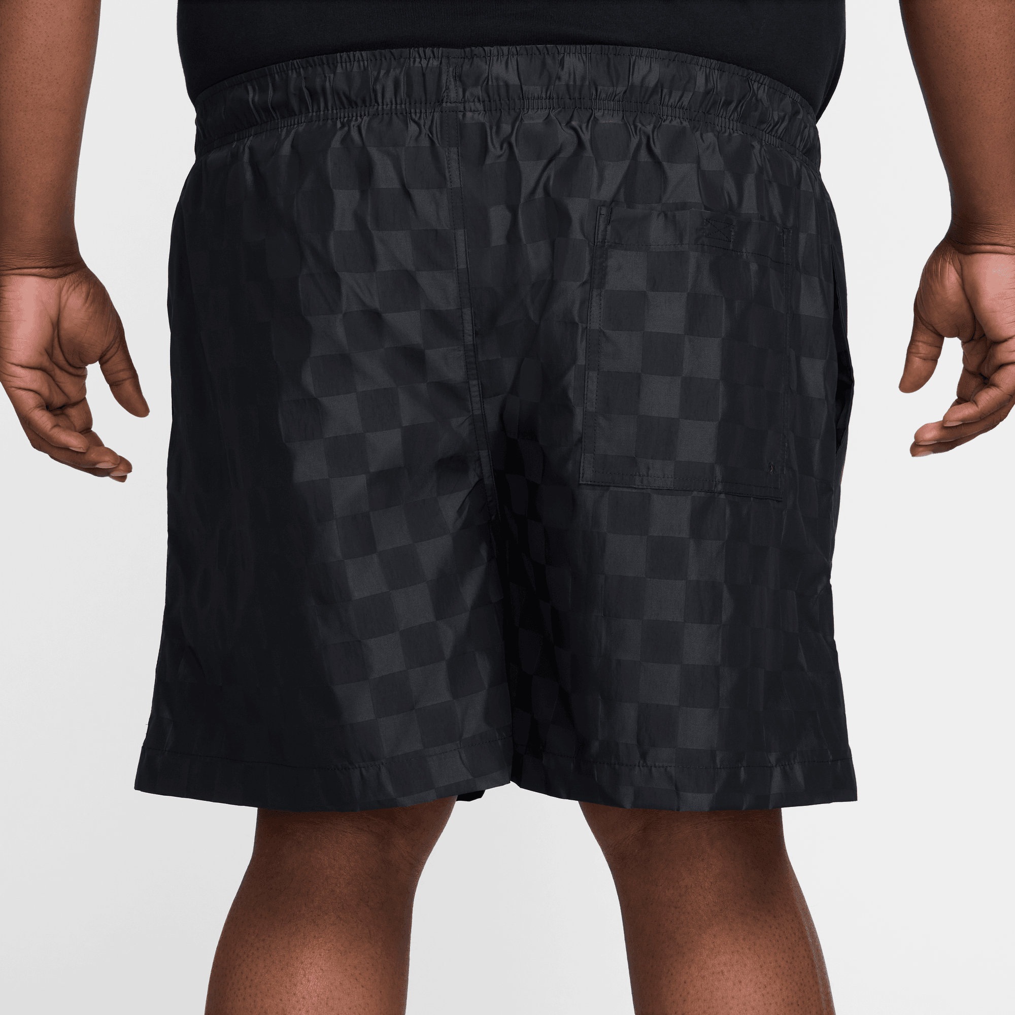 Nike Club Black Checkered Flow Shorts