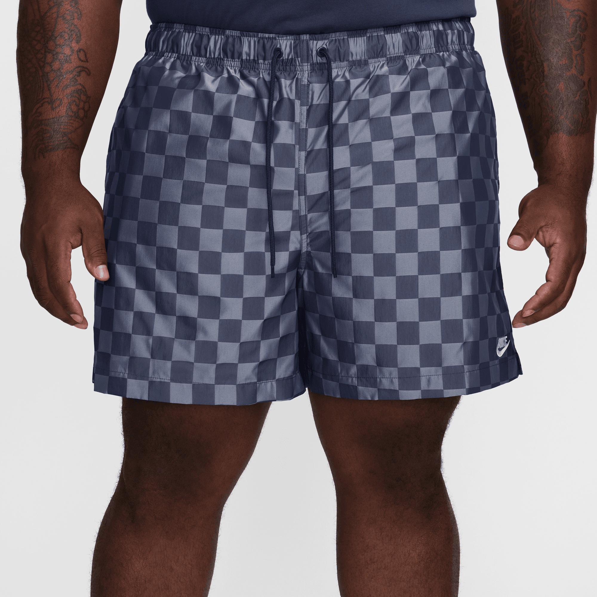 Nike Club Midnight Navy Checkered Flow Shorts