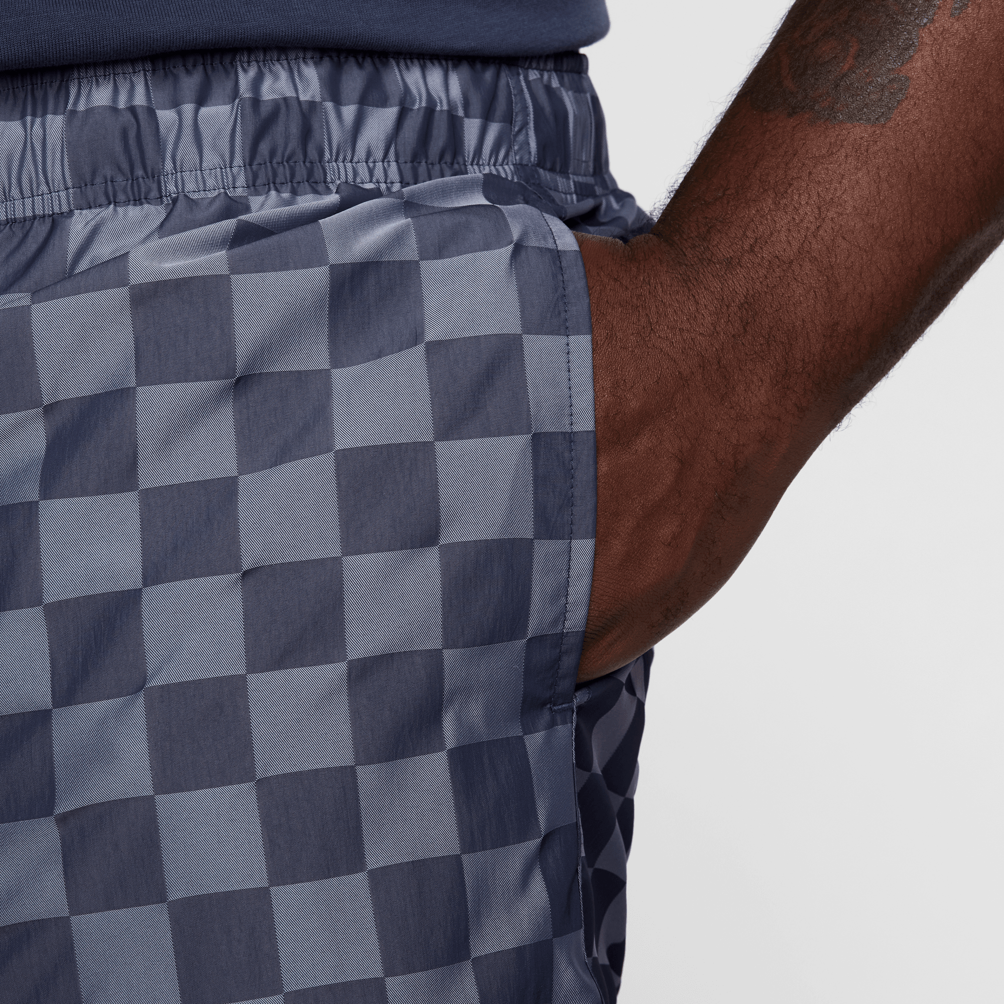 Nike Club Midnight Navy Checkered Flow Shorts