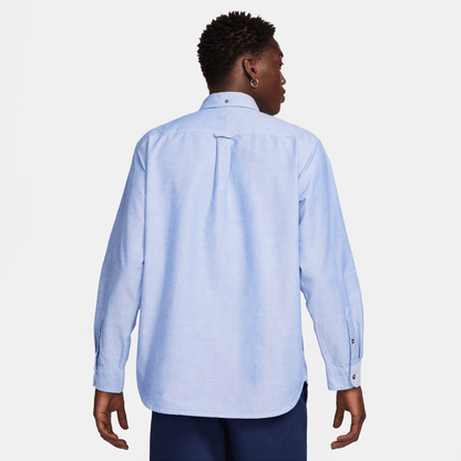 Nike Life Blue Long-Sleeve Oxford Button-Down Shirt