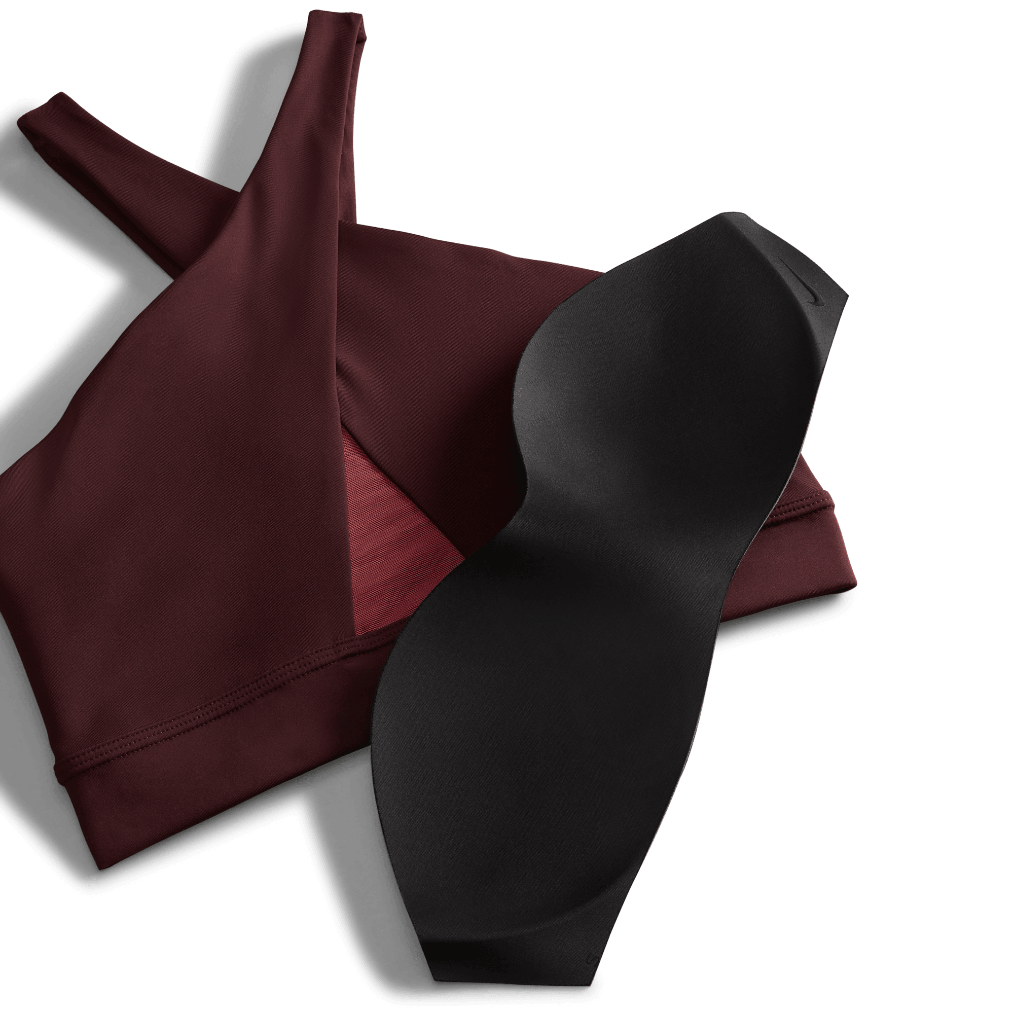 Nike Women's Red Swoosh Wrap Medium Support Padded Sports Bra – Puffer Reds