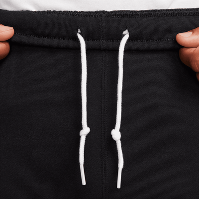 Nike Solo Swoosh Black Open-Hem Fleece Pants