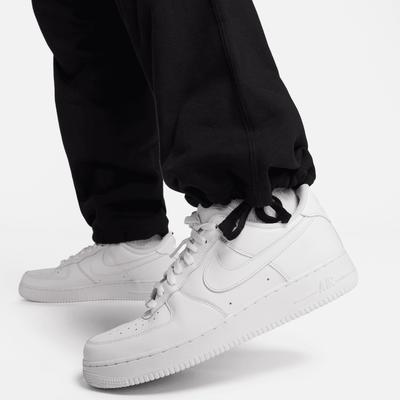 Nike Solo Swoosh Black Open-Hem Fleece Pants
