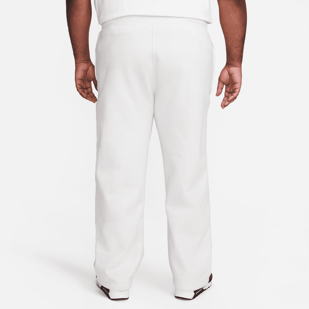 Nike Solo Swoosh White Open Hem Fleece Pants