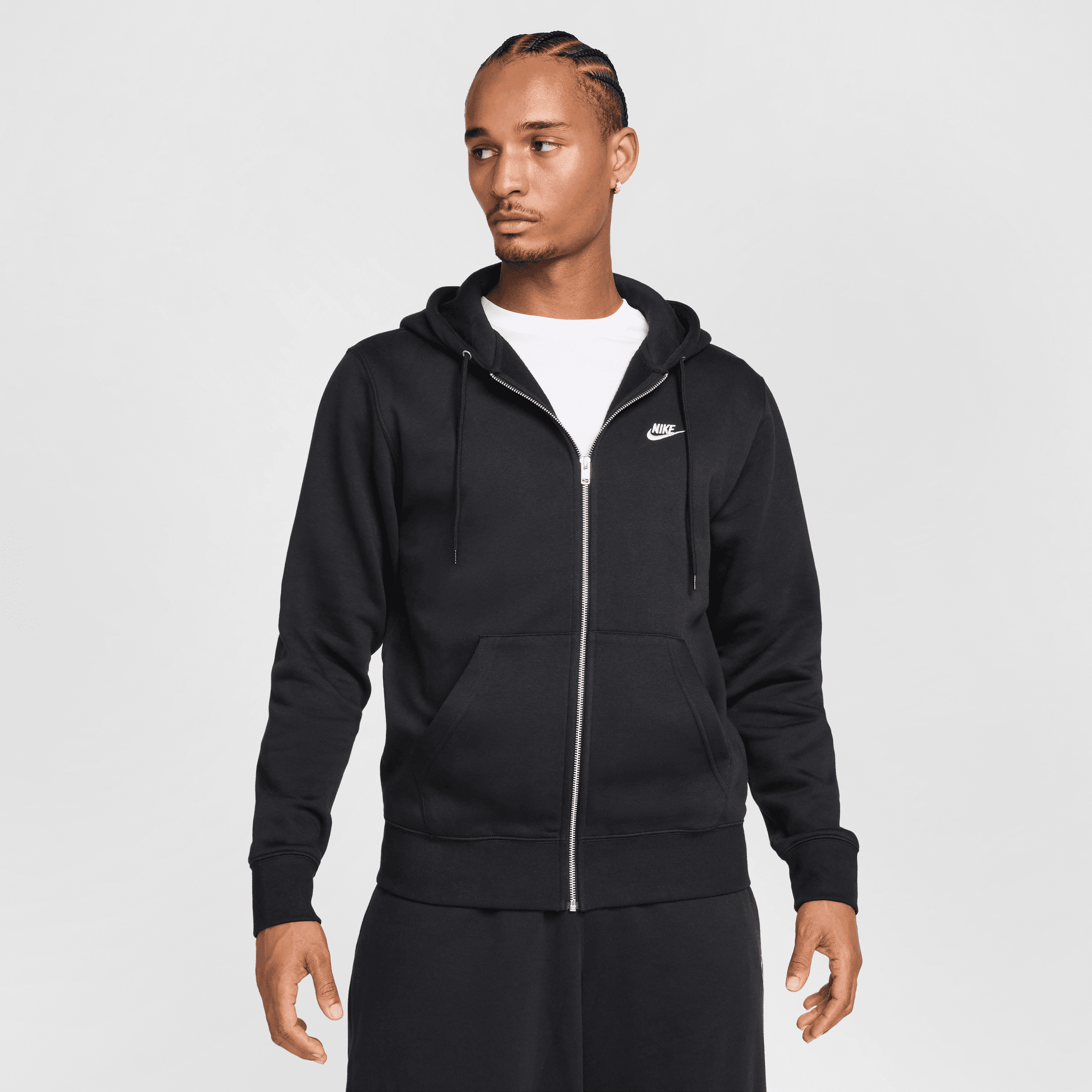 Nike Club Full-Zip Black Hoodie