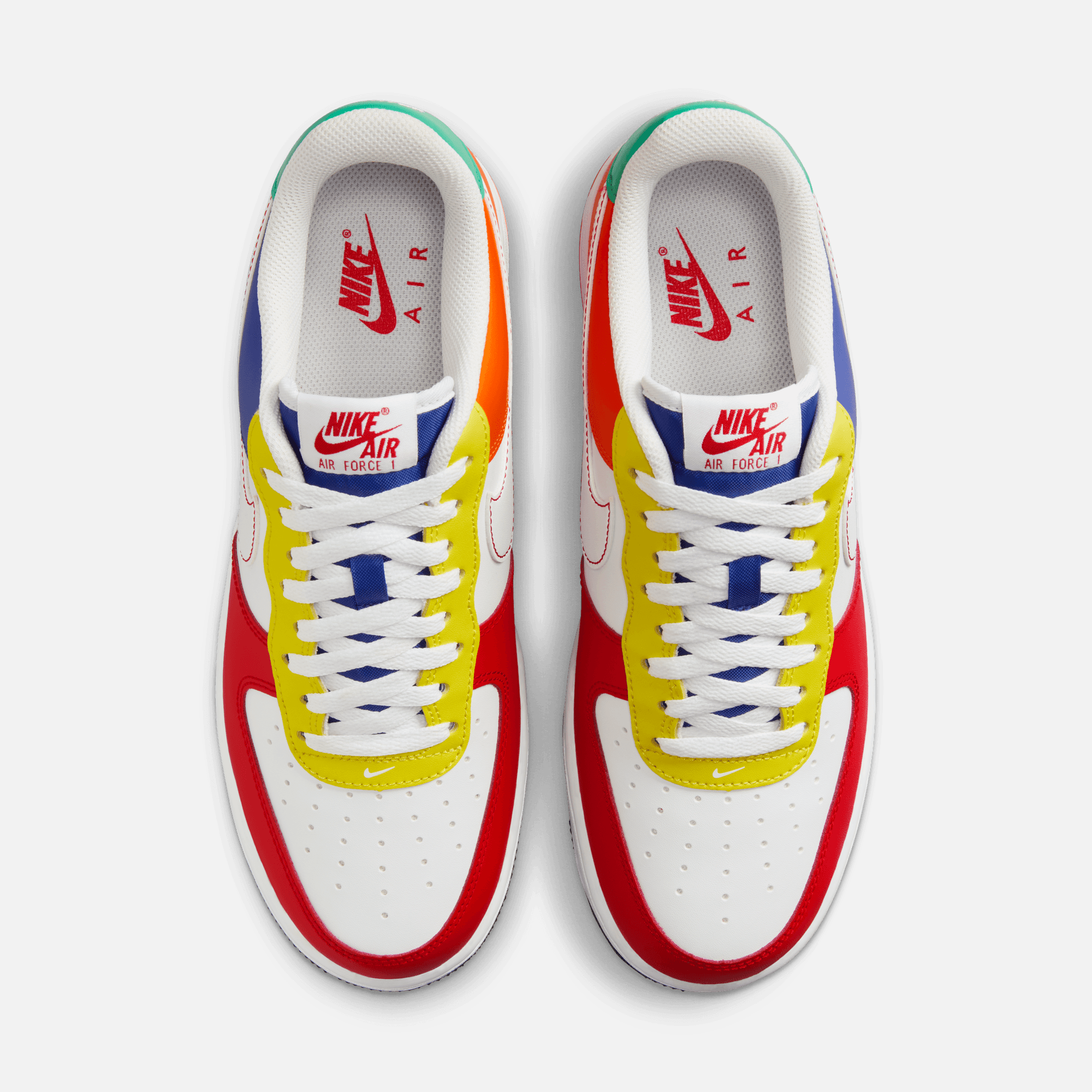 Red blue and yellow air force ones sales