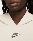 Nike Sportswear Women's Oversized Asymmetrical White Tech Fleece Hoodie