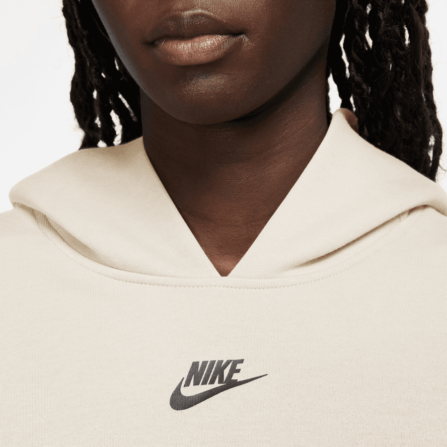 Nike Sportswear Women's Oversized Asymmetrical White Tech Fleece Hoodie