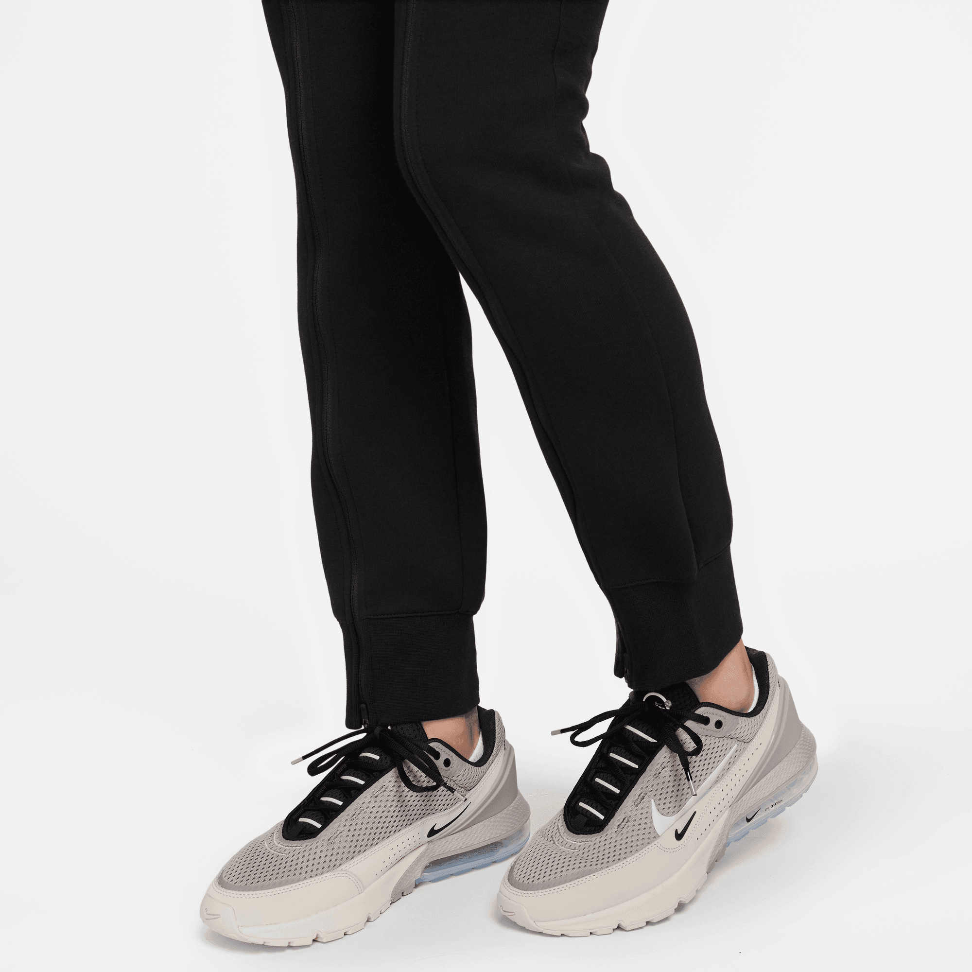 Nike Sportswear Tech Fleece High-waisted Slim Zip Pants in White