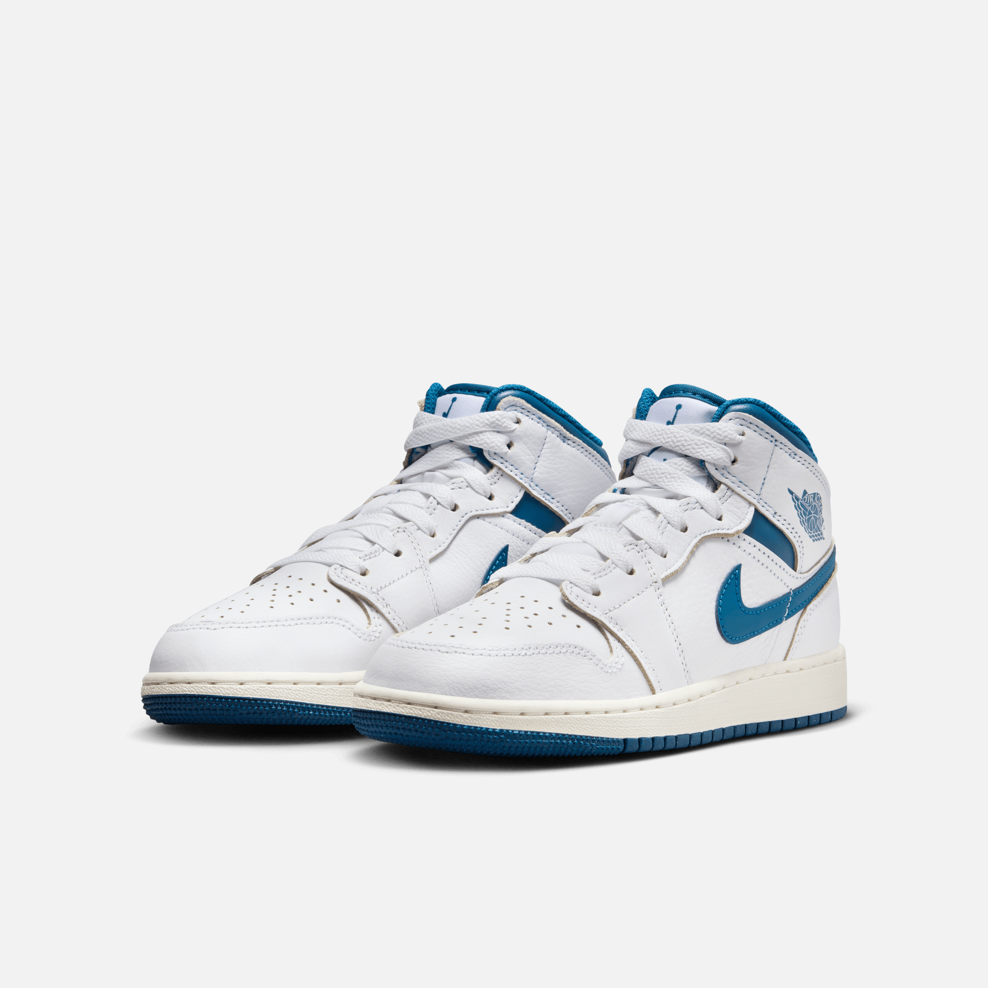 Air Jordan Big Kids' 1 Mid SE Industrial Blue (GS)