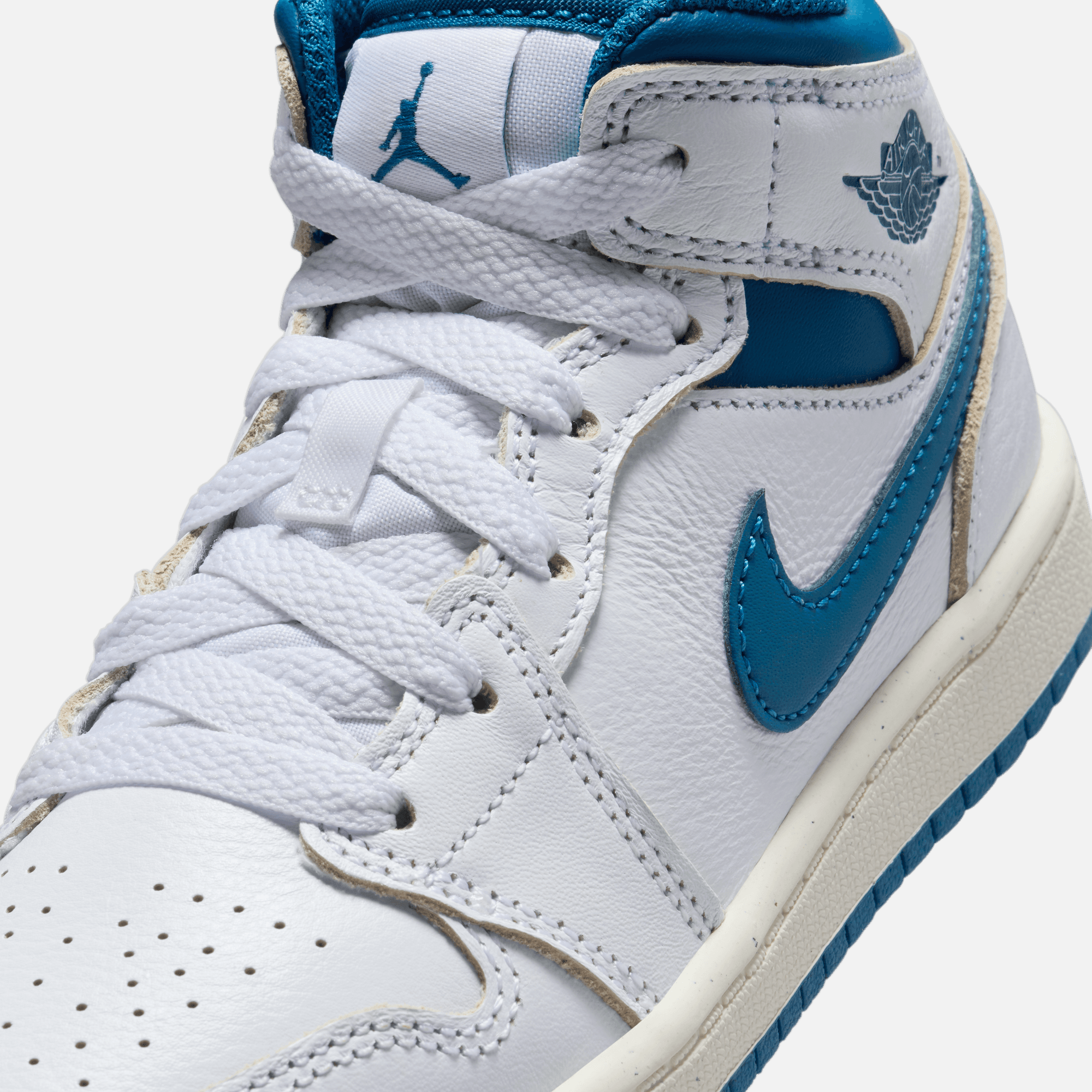 Air Jordan Kids' 1 Mid SE Industrial Blue (PS)