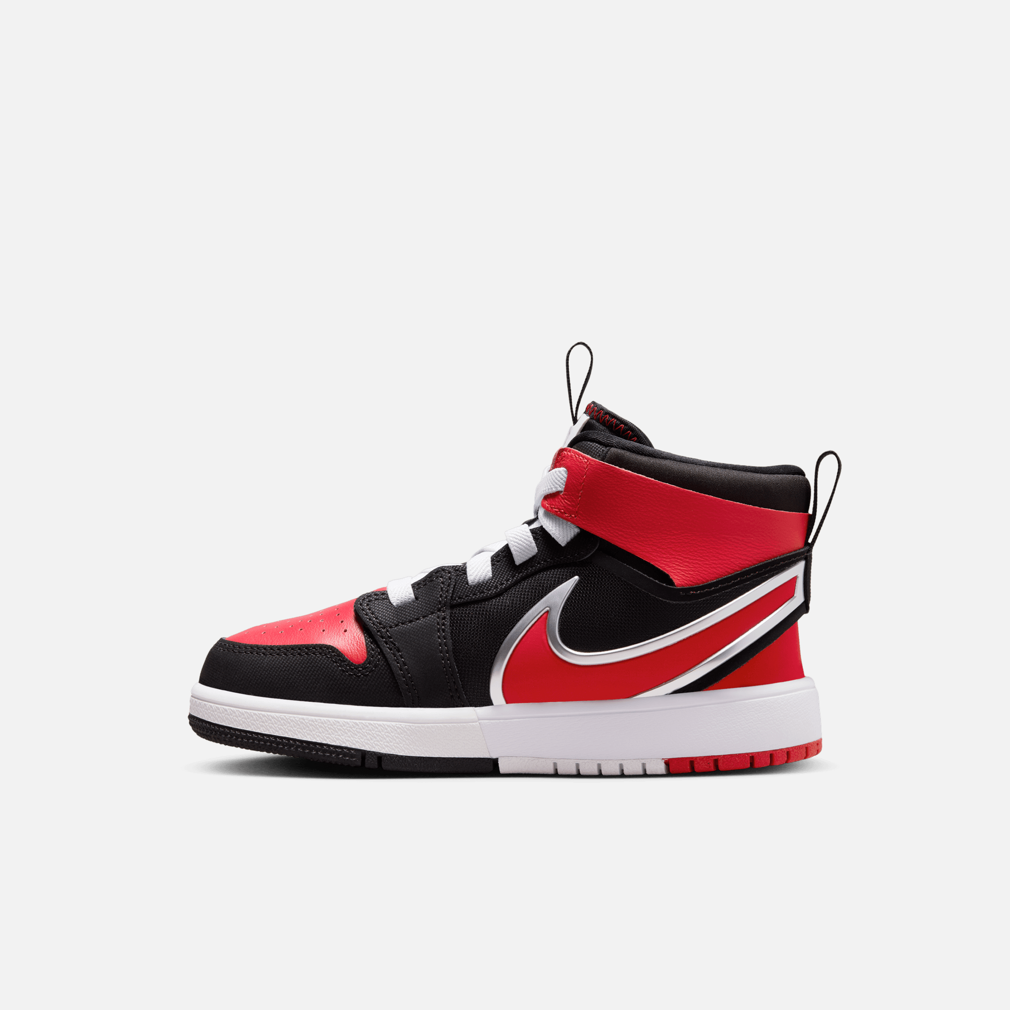 Air Jordan Kids' 1 Mid RM EasyOn Bred (PS)