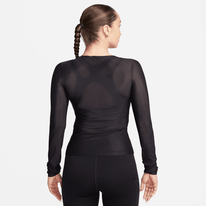 Nike Women's FutureMove Black Dri-FIT Long-Sleeve Sheer Top