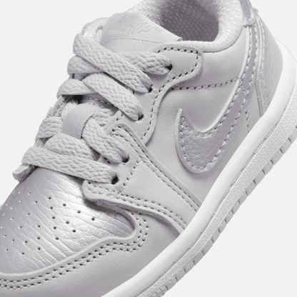 Air Jordan Kids' 1 Low OG Metallic Silver (TD)