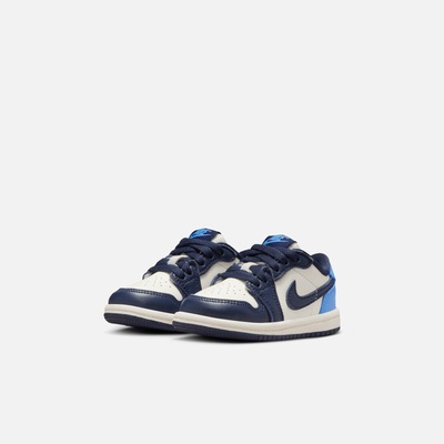 Air Jordan Kids' 1 Low OG Obsidian UNC (TD)