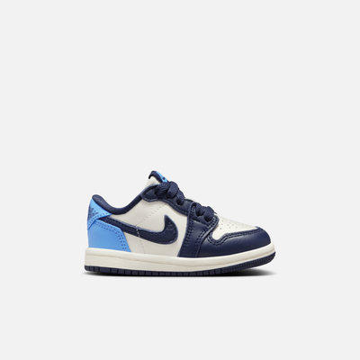 Air Jordan Kids' 1 Low OG Obsidian UNC (TD)