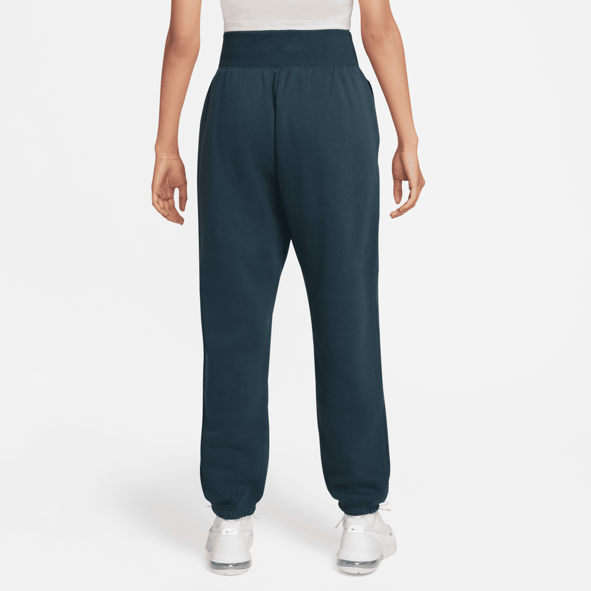 Nike Sportswear Women's Green High-Waisted Oversized Fleece Sweatpants