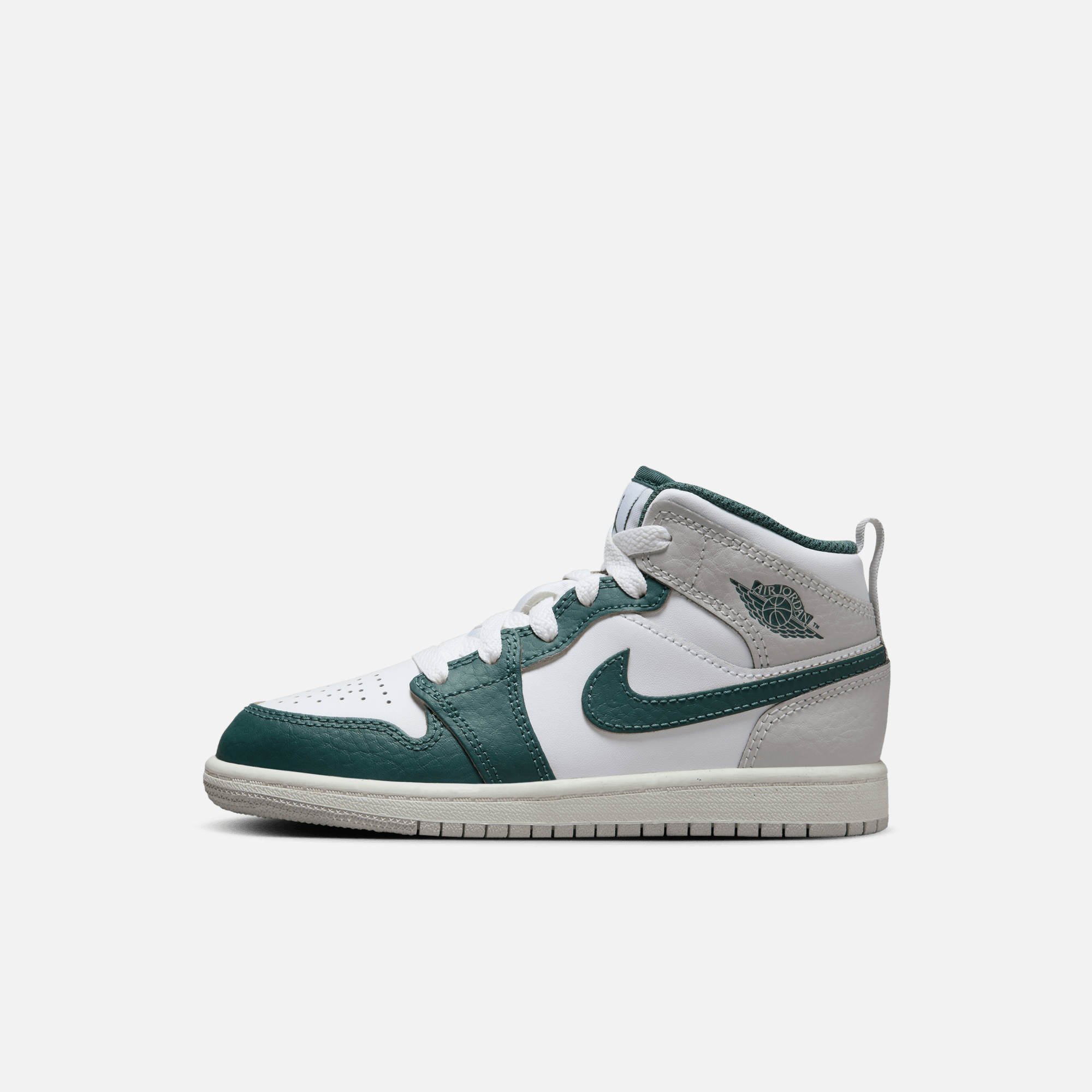 Air Jordan Kids' 1 Mid SE Oxidixed Green (PS)