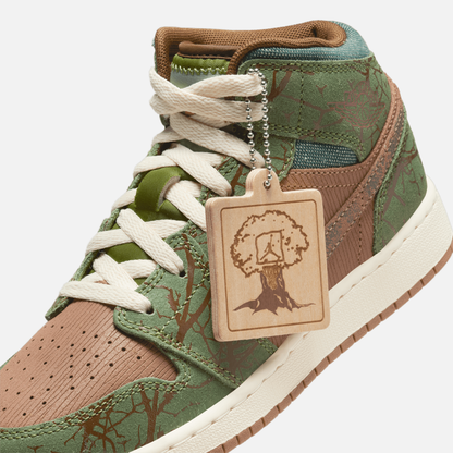 Air Jordan Big Kids' 1 Mid SS Treeline (GS)