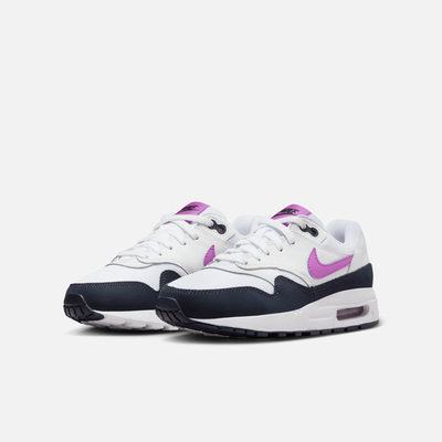 Nike Big Kids' Air Max 1 White Purple (GS)
