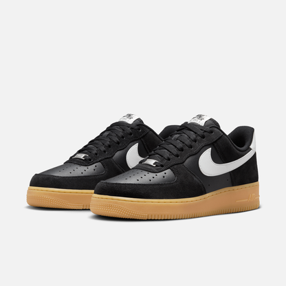 Nike Air Force 1 Low Black Suede Gum