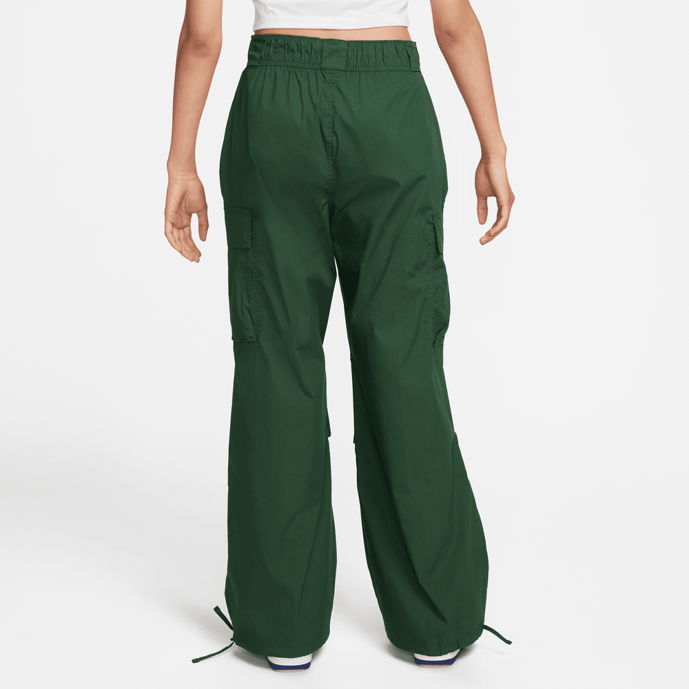 Nike Sportswear Women's Green Oversized High-Waisted Pants