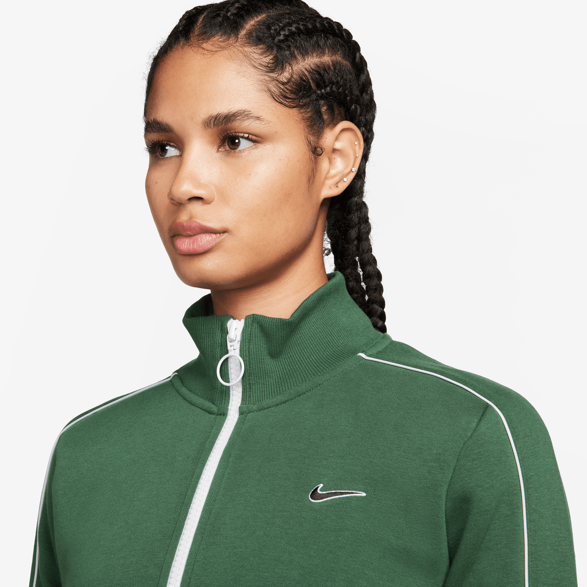 Nike Sportswear Women's Fir Green Fleece Track Top