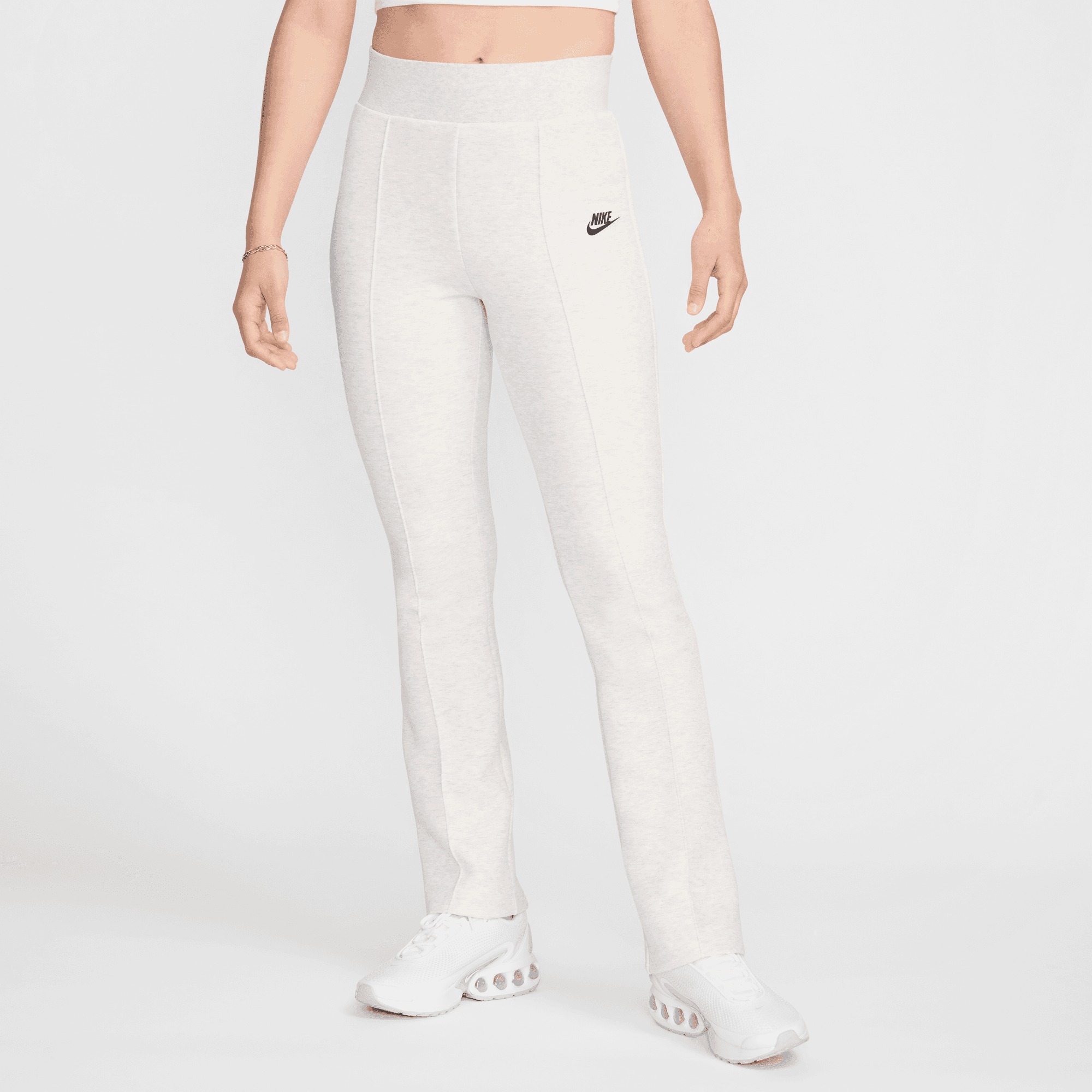 Nike Women's Sportswear Tech Fleece Light Grey High Waisted Slim Pants