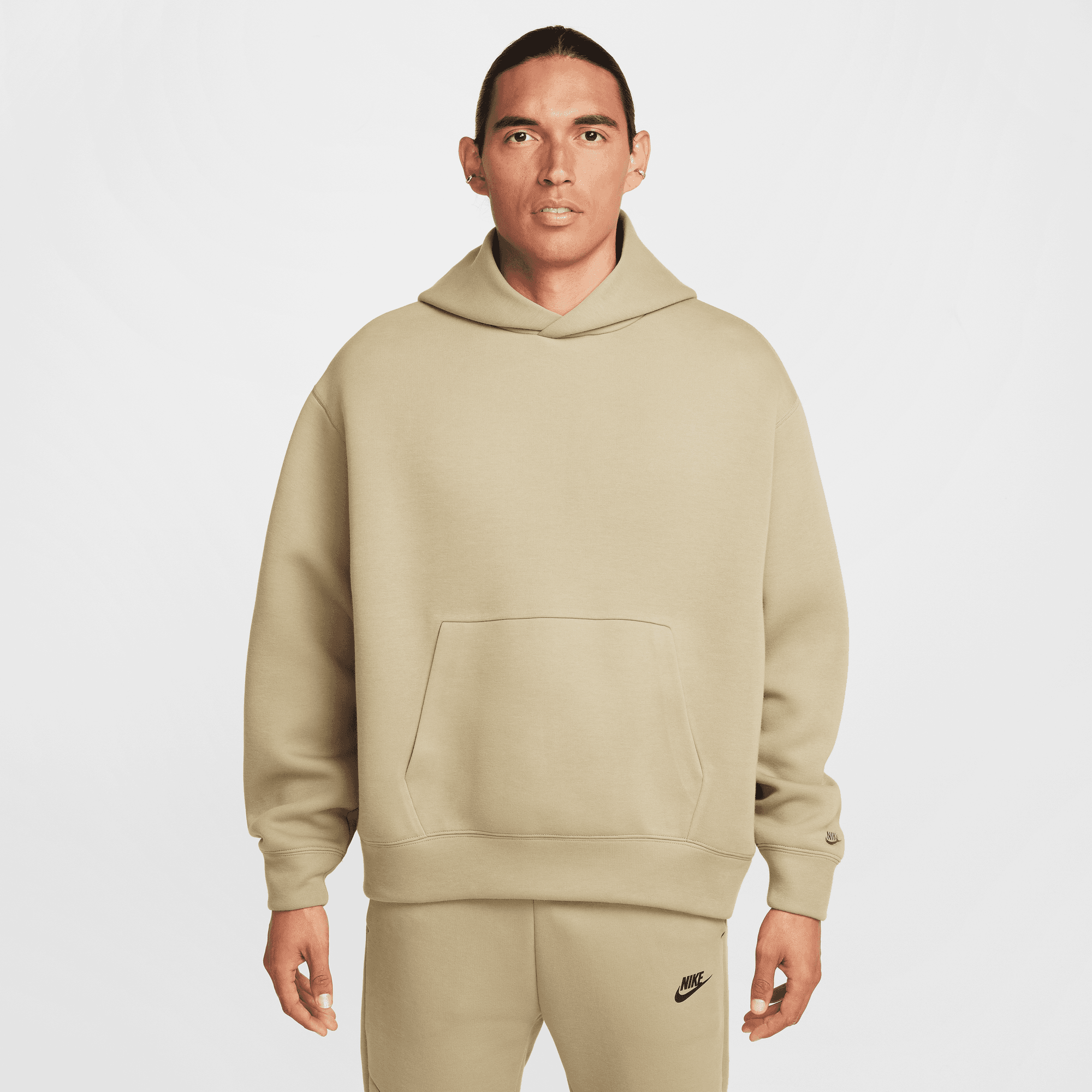 Nike Tech Reimagined Fleece Neutral Olive Hoodie