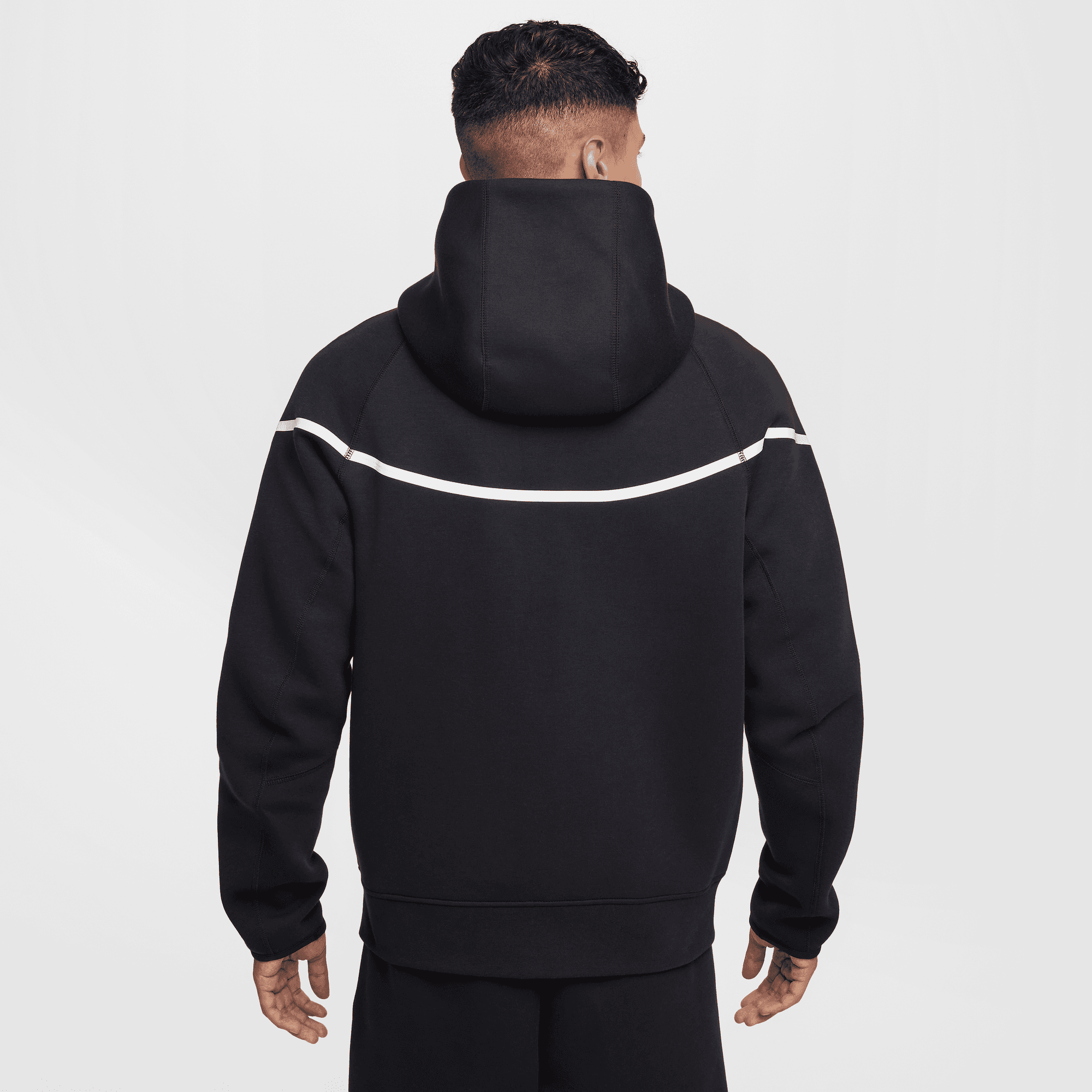 Nike Tech Windrunner Black Reflective Fleece Full-Zip Jacket