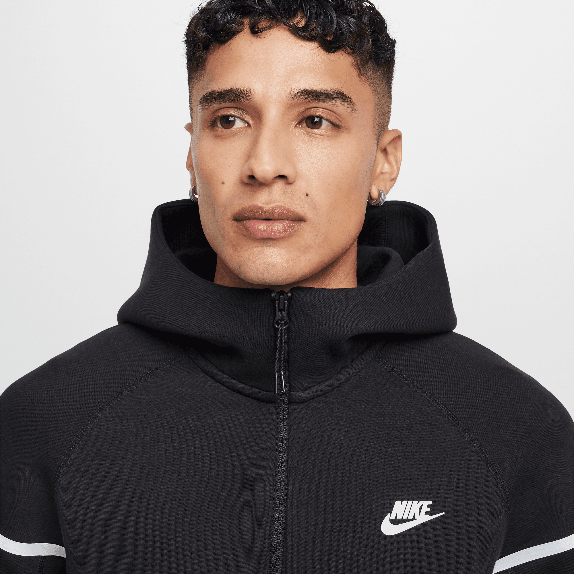 Nike Tech Windrunner Black Reflective Fleece Full-Zip Jacket