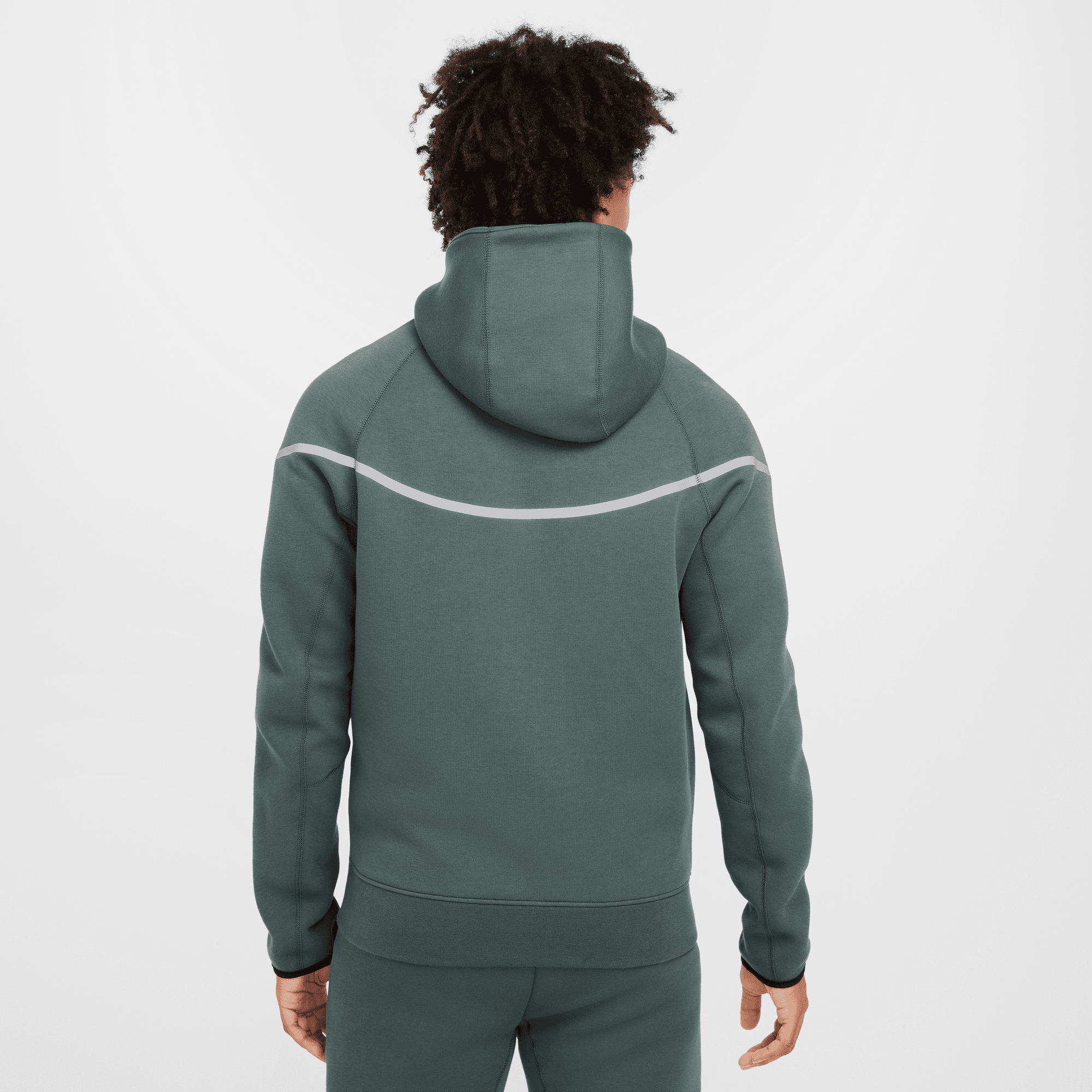 Nike Tech Windrunner Green Reflective Fleece Full-Zip Jacket