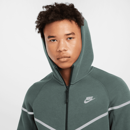 Nike Tech Windrunner Green Reflective Fleece Full-Zip Jacket