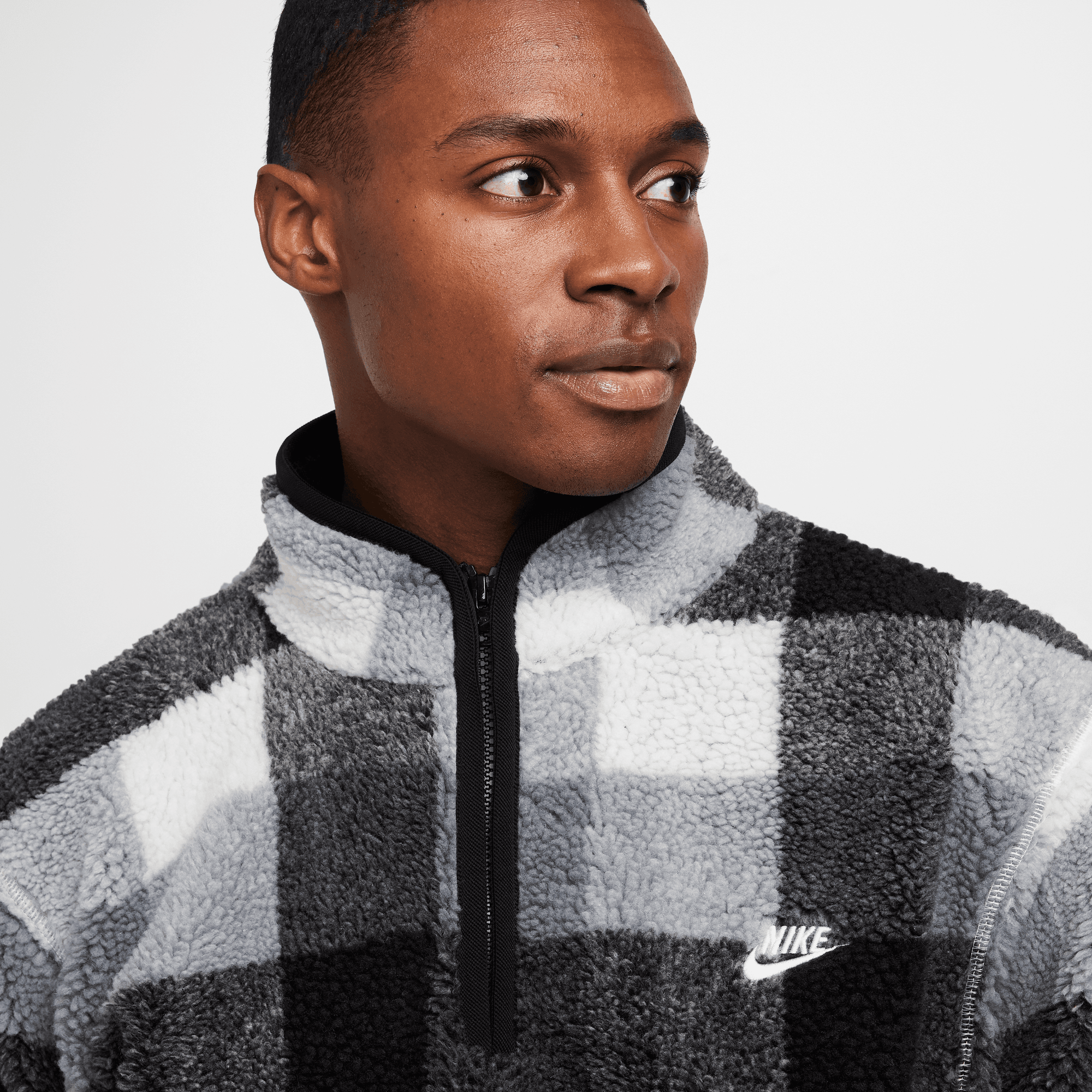 Nike Club Black Winterized Half-Zip Pullover