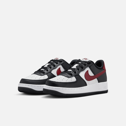 Nike Big Kids' Air Force 1 Low Black Dark Team Red (GS)